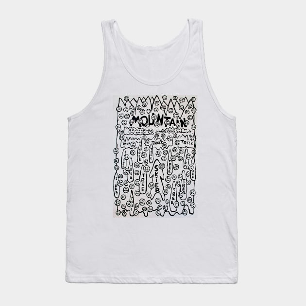 SNOWY LANDSCAPE WITH SKIER Tank Top by lautir